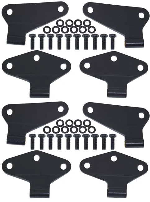 80581 – KENTROL Door Hinge, Body Door Hinge Textured Black Stainless Steel Set Of 4 With Mounting Hardware